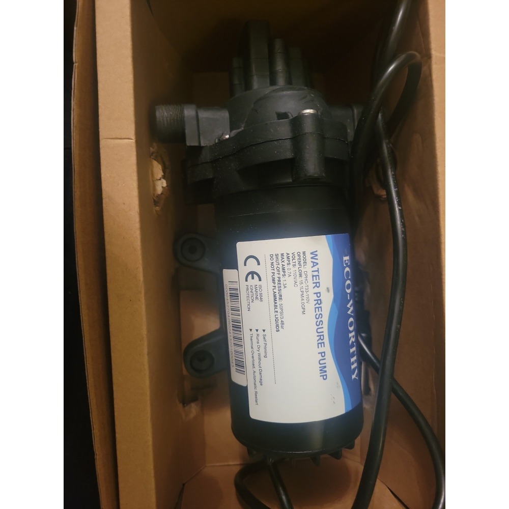 ECO-WORTHY 110V AC Water Diaphragm Pump 4.0GPM 50PSI RV Marine Boat Sprinkler